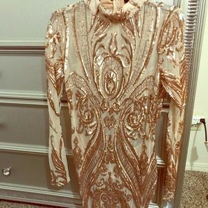 Rose Gold Sequin Dress